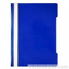 Папка-скоросшиватель Бюрократ PREMIUM А4, плотная, синий